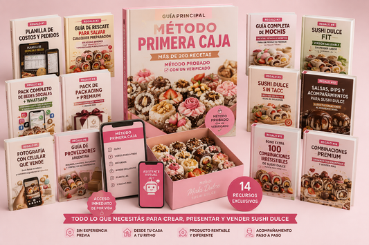 Metodo Primera Caja™ Converti tu Cocina en un negoció de Sushi Dulce desde Casa +14 BONOS 🎁